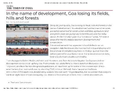 In the name of development, Goa is losing its hills and forests