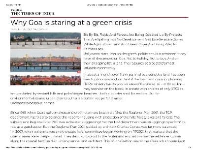 Why Goa is staring at a green crisis